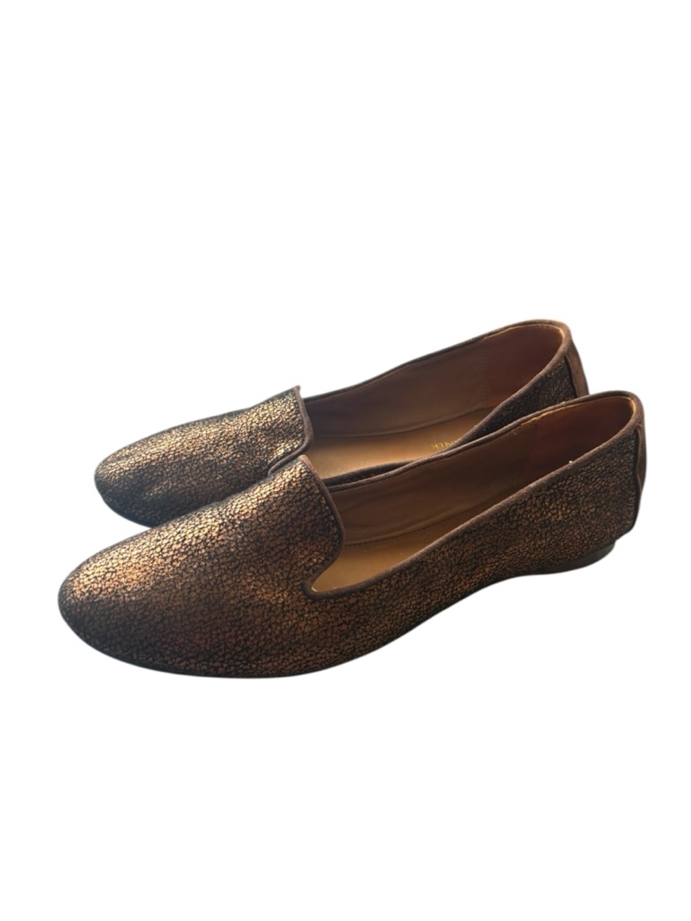 Donald J. Pliner Brown Metallic Smoking Slipper Flats‎ Size 9.5